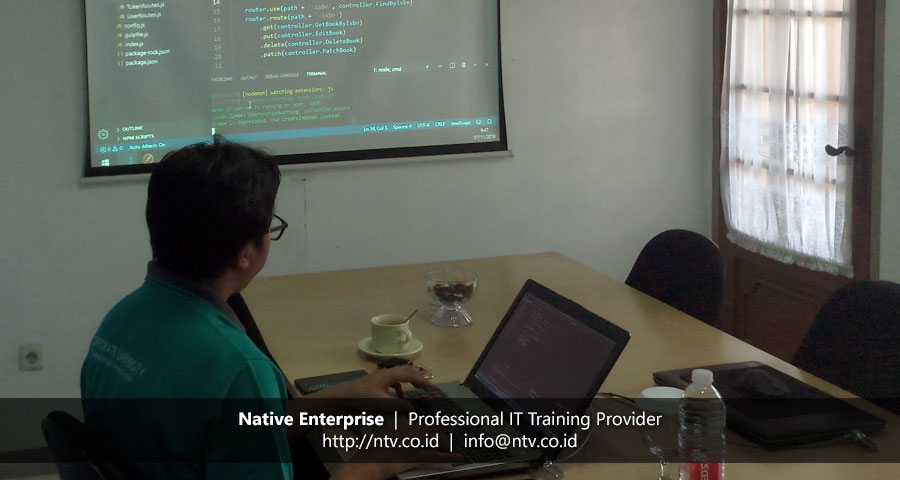Training "Web App Development using Node.js Express and MongoDB" bersama Praweda Sarana Informatika