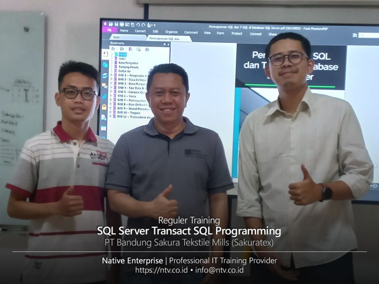 Training "SQL Server Transact SQL Programming" bersama Sakuratex ...